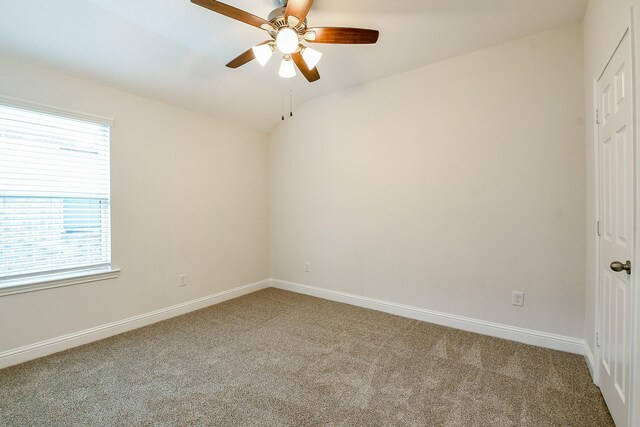 167 Courageous Side Way, Magnolia, TX 77354 - carpeted empty room featuring ceiling fan and vaulted ceiling