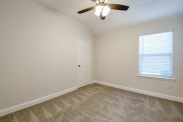 167 Courageous Side Way, Magnolia, TX 77354 - unfurnished room with light colored carpet, a ceiling fan, vaulted ceiling, and plenty of natural light