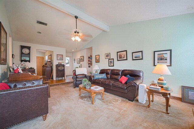 1805 Willow Bend Rd, Wharton, TX 77488 - living area with light colored carpet and a ceiling fan
