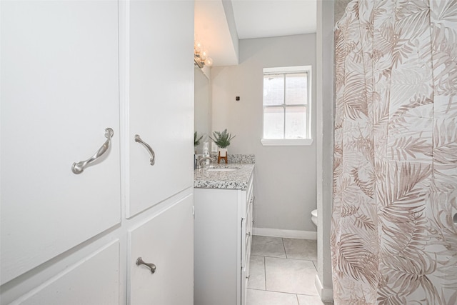 101 Wildrose St, Baytown, TX 77520 - bathroom featuring vanity and tile patterned flooring