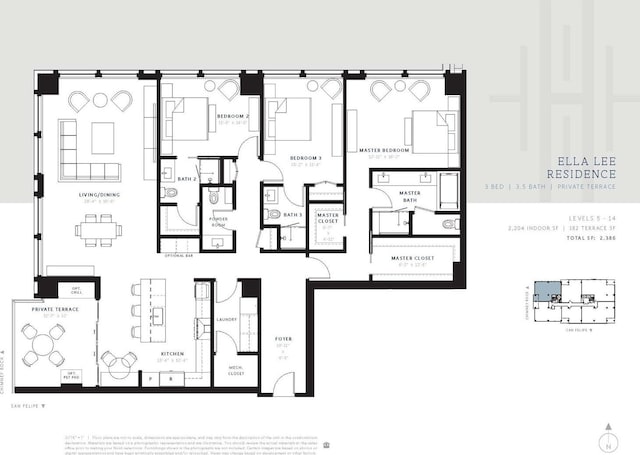 5656 San Felipe St Unit 606, Houston, TX 77056 - view of floor plan / room layout