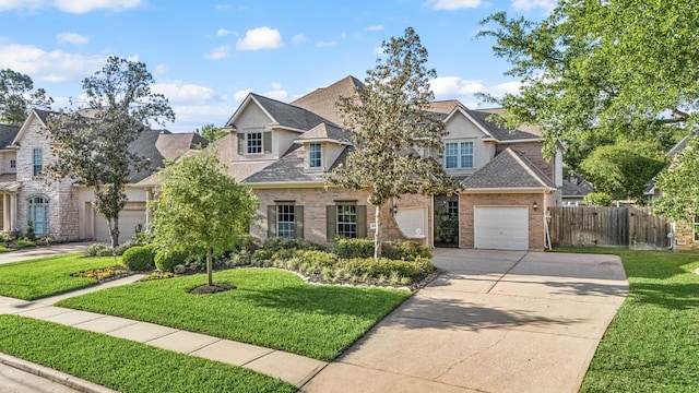 4607 Wellbrook Ln, Katy, TX 77450 - view of front of property featuring driveway, brick siding, a garage, and a shingled roof