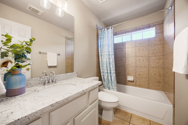 4607 Wellbrook Ln, Katy, TX 77450 - full bathroom with vanity, tile patterned floors, and shower / tub combo