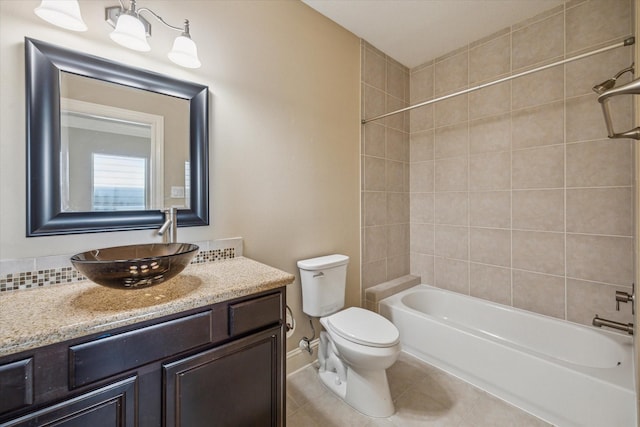 5708 Petty St Unit B, Houston, TX 77007 - bathroom featuring vanity, tile patterned flooring, and shower / tub combination
