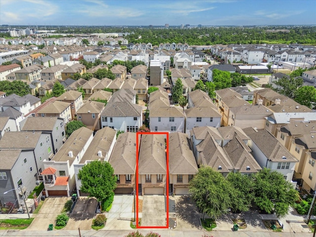 5708 Petty St Unit B, Houston, TX 77007 - aerial view of residential area with property boundaries highlighted