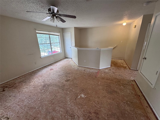 1629 Sylvia Ct, Round Rock, TX 78681 - empty room with a textured ceiling and ceiling fan