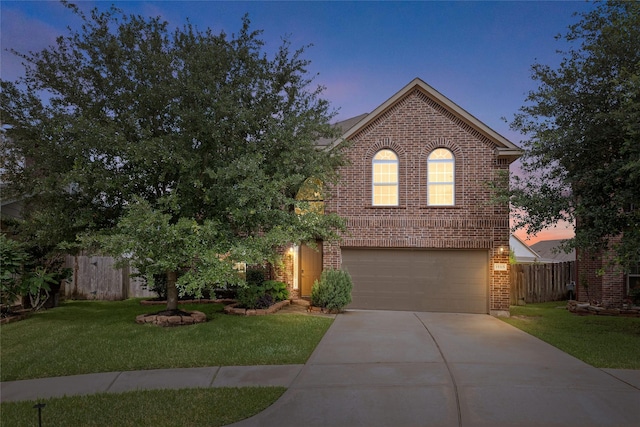 15315 Skyhill Dr, Cypress, TX 77433 - view of front of house featuring brick siding, a garage, and concrete driveway