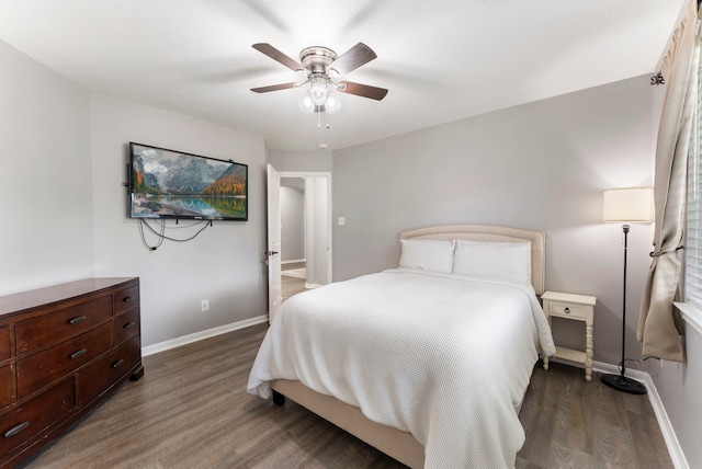 38318 E Sulphur Creek Dr, Magnolia, TX 77355 - bedroom with wood finished floors and a ceiling fan