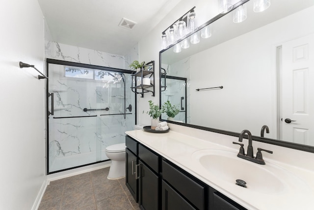38318 E Sulphur Creek Dr, Magnolia, TX 77355 - full bathroom featuring a marble finish shower and vanity