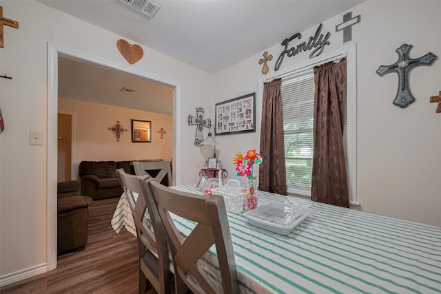 513 Frankie St, Wharton, TX 77488 - dining area featuring dark wood-style floors