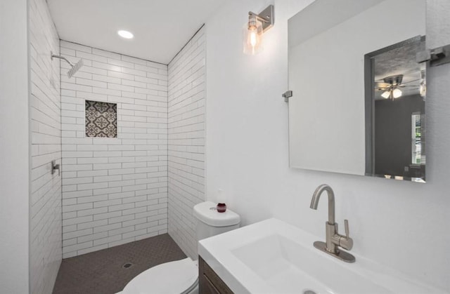 5622 Lycomb Dr, Houston, TX 77053 - bathroom with a tile shower and vanity