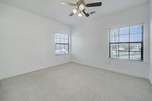7539 Highmeadow, Houston, TX 77063 - carpeted empty room with plenty of natural light and ceiling fan