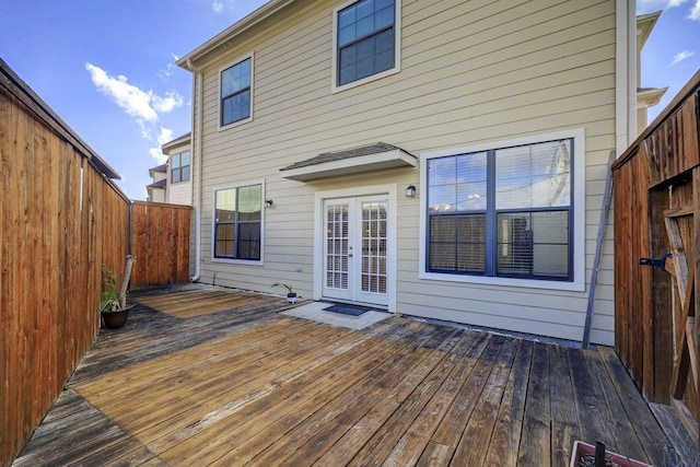 7539 Highmeadow, Houston, TX 77063 - wooden terrace with french doors