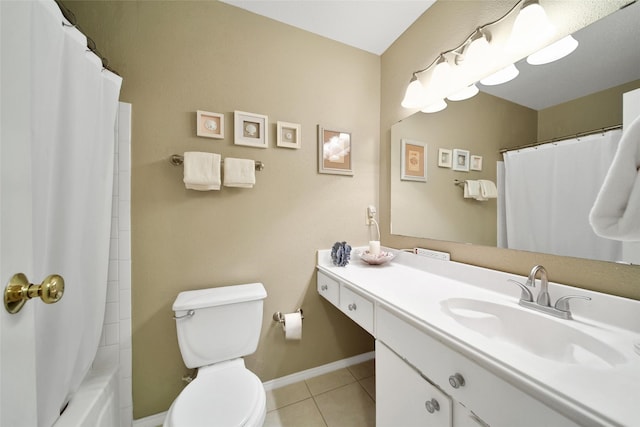 2002 Gentryside Dr Unit 117, Houston, TX 77077 - bathroom featuring tile patterned flooring, vanity, and shower / bath combination with curtain