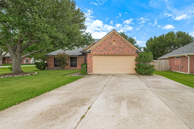3803 Doveswood Cir, Needville, TX 77461 - view of front of property with brick siding, driveway, a garage, and roof with shingles