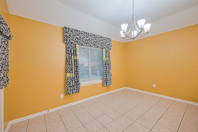 3803 Doveswood Cir, Needville, TX 77461 - spare room featuring a chandelier and light tile patterned flooring