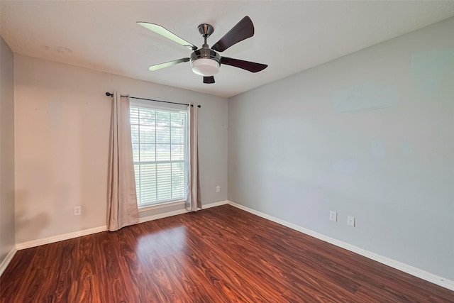 3803 Doveswood Cir, Needville, TX 77461 - unfurnished room featuring dark wood-style flooring and ceiling fan