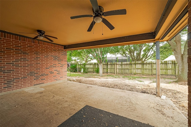3803 Doveswood Cir, Needville, TX 77461 - view of patio / terrace with a ceiling fan