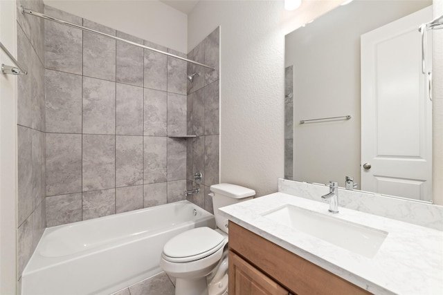 12722 Noble Fields Way, Cypress, TX 77433 - full bath featuring vanity, shower / tub combination, and a textured wall