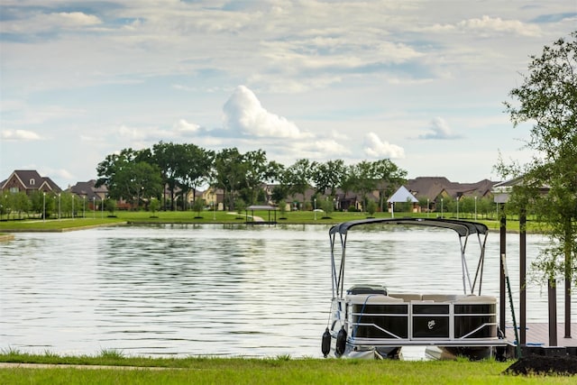 12722 Noble Fields Way, Cypress, TX 77433 - dock featuring a water view and a residential view