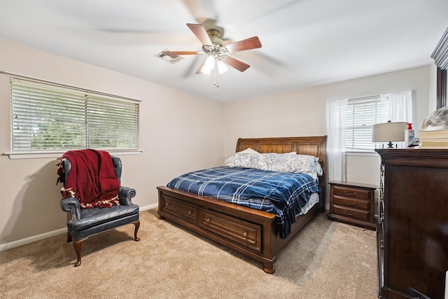 3101 Yost Blvd, Pearland, TX 77581 - bedroom featuring light carpet and ceiling fan