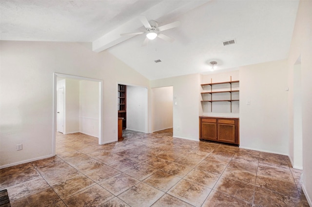 10314 Paintbrush Ln, Sugar Land, TX 77498 - unfurnished room with built in features and a ceiling fan