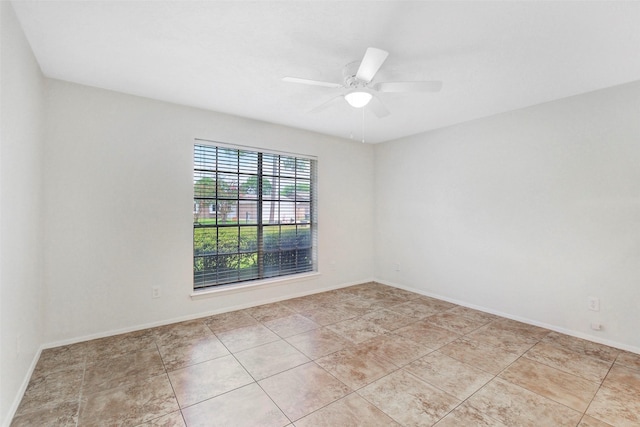 10314 Paintbrush Ln, Sugar Land, TX 77498 - spare room featuring ceiling fan and light tile patterned flooring