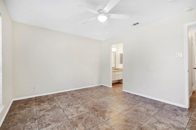 10314 Paintbrush Ln, Sugar Land, TX 77498 - unfurnished room featuring a ceiling fan and a smoke detector
