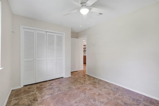 10314 Paintbrush Ln, Sugar Land, TX 77498 - unfurnished bedroom with a closet and ceiling fan