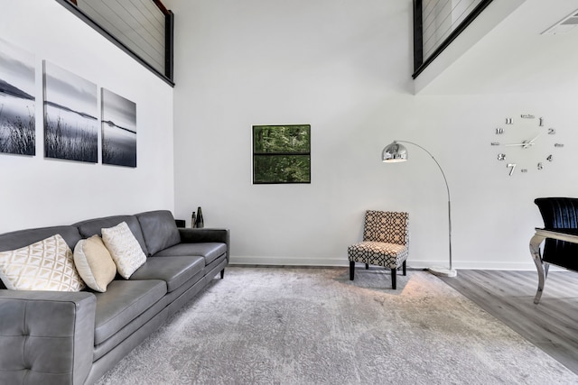 118 Hickory Pnes, Livingston, TX 77351 - living room featuring wood finished floors and a towering ceiling