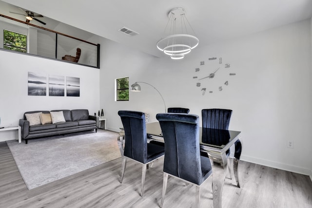 118 Hickory Pnes, Livingston, TX 77351 - dining room featuring wood finished floors and a ceiling fan