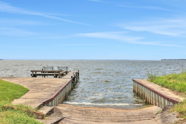 118 Hickory Pnes, Livingston, TX 77351 - dock area with a boat ramp and a water view