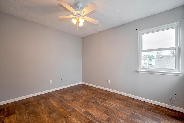 10318 Rockcrest Dr, Houston, TX 77041 - spare room featuring dark wood finished floors and ceiling fan