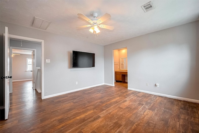 10318 Rockcrest Dr, Houston, TX 77041 - unfurnished room with a ceiling fan and dark wood finished floors