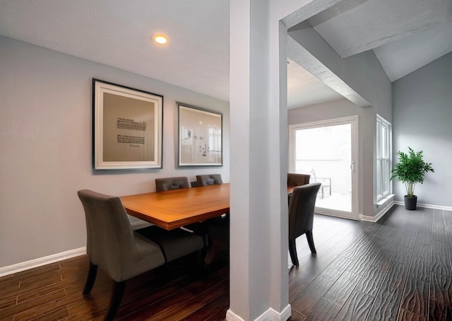 10318 Rockcrest Dr, Houston, TX 77041 - dining room featuring dark wood-style flooring and recessed lighting