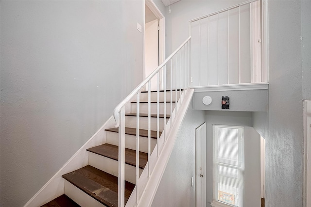 10318 Rockcrest Dr, Houston, TX 77041 - staircase featuring attic access