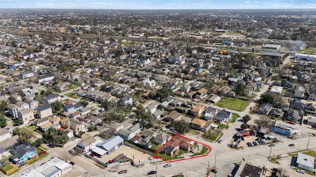 4110 N Main St, Houston, TX 77009 - view of property location with property parcel outlined and nearby suburban area