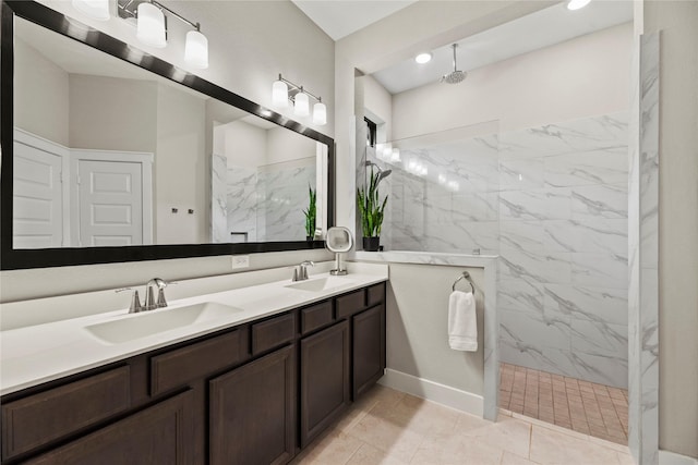 15247 Parkland Canyon Dr, Cypress, TX 77433 - full bath featuring double vanity and a marble finish shower