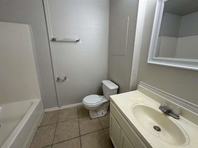 7717 Bigwood St, Houston, TX 77016 - bathroom featuring tile patterned floors, vanity, and a tub