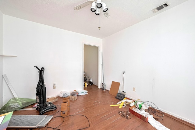 25107 Broughton St, Spring, TX 77373 - unfurnished dining area featuring ceiling fan and wood finished floors