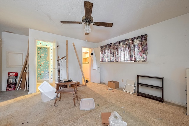 25107 Broughton St, Spring, TX 77373 - carpeted living room featuring ceiling fan