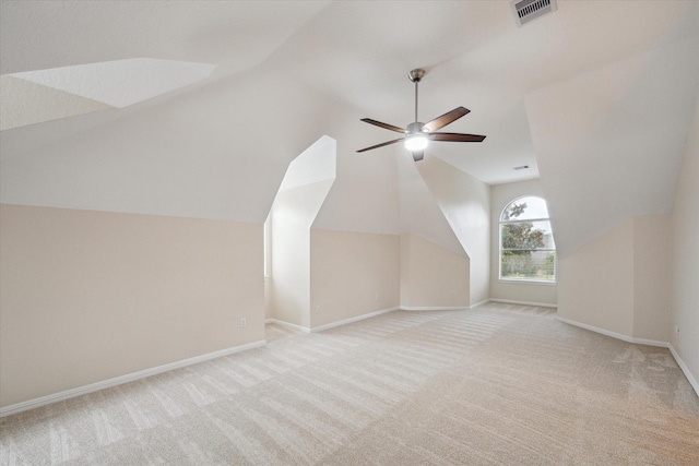 15411 Driftwood Oak Ct, Houston, TX 77059 - bonus room featuring vaulted ceiling, light colored carpet, and ceiling fan