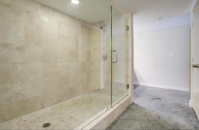 2000 Bagby St Unit 9420, Houston, TX 77002 - full bathroom featuring a shower stall and concrete floors