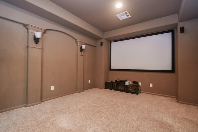 6034 Gracys Landing Ln, Katy, TX 77494 - cinema featuring carpet flooring and ornate columns