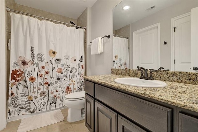 10210 Grape Creek Grove Ln, Cypress, TX 77433 - full bath with vanity, tile patterned flooring, and a shower with curtain