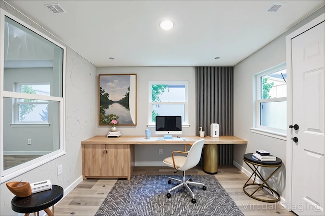 10260 Field Stone Dr, Houston, TX 77041 - home office with light wood finished floors and built in study area