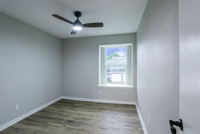 10260 Field Stone Dr, Houston, TX 77041 - empty room featuring wood finished floors and ceiling fan