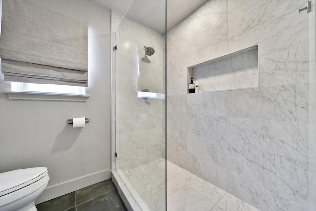 5503 Cheshire Ln, Houston, TX 77092 - bathroom featuring walk in shower and toilet