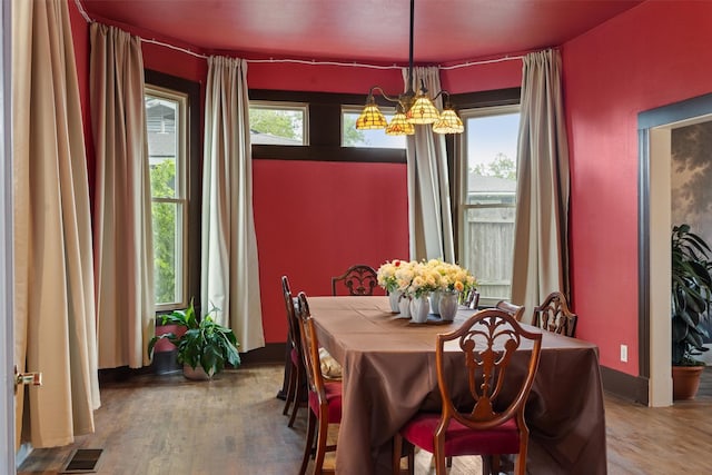 501 Branch St, Taylor, TX 76574 - dining room with a chandelier and wood finished floors