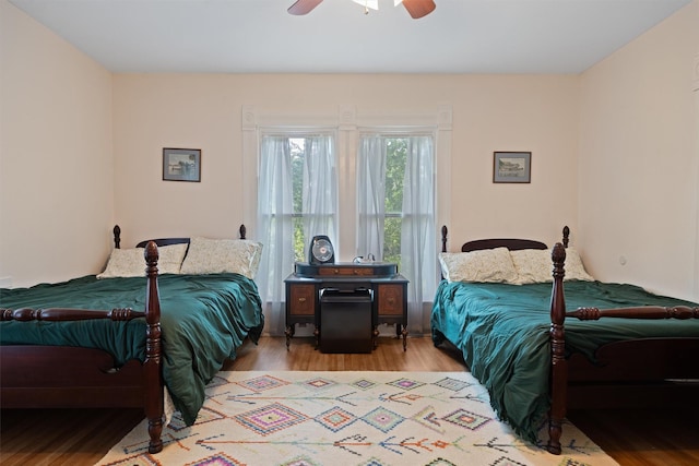 501 Branch St, Taylor, TX 76574 - bedroom featuring light wood-type flooring and ceiling fan